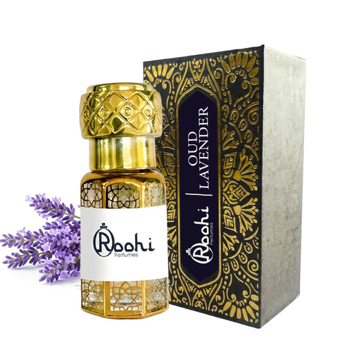 OUD LAVENDER Attar Perfume Oil 6ML – Long Lasting Arabic Attar | Alcohol-Free Roll-On Fragrance | Floral Woody Oriental Scent for Men & Women