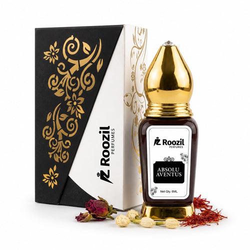 Roozil Absolu Aventus Premium Arabian Attar Perfume Oil 6ML | Alcohol-Free Roll-On Attar with Citrus Pineapple Patchouli Vetiver Notes | Long-Lasting Unisex Concentrated Perfume Oil