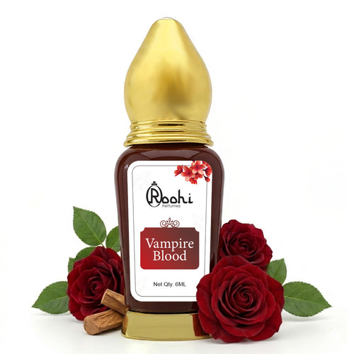 Roohi Vampire Blood Attar Perfume Oil 6ML – Long Lasting Unisex Fragrance with Sweet & Woody Notes – Alcohol Free Ittar – Pocket Size Travel Friendly