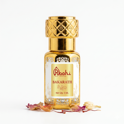 Roohi Bakarath Attar 3ML | Sweet Amber & Woody Fragrance | Long Lasting Non-Alcoholic Attar Perfume Oil for Men & Women | Mini Pocket Roll-On Ittar | Travel Size