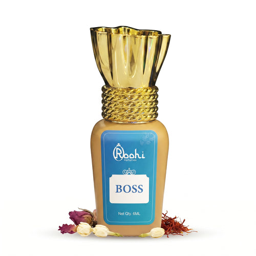 Roohi Boss Attar 6ML | Fresh Woody & Aromatic Fragrance | Long Lasting Non-Alcoholic Attar Perfume Oil for Men & Women | Pocket Roll-On Ittar | Travel Size