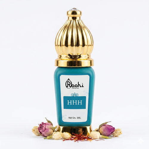Roohi HHH Attar 3ML | Fresh Woody & Musky Fragrance | Long Lasting Non-Alcoholic Attar Perfume Oil for Men & Women | Mini Pocket Roll-On Ittar | Travel Size