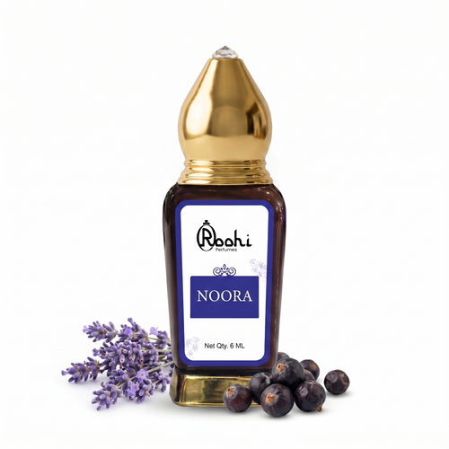 Best Attar for Men – Roohi Noora Premium Attar 6ML | Sweet Floral & Musky Long Lasting Non-Alcoholic Perfume Oil for Men & Women | Pocket Roll-On Ittar