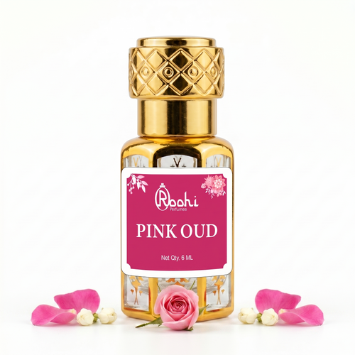 Best Attar for Men & Women – Roohi Pink Oud Signature Attar 6ML | Floral Oud & Sweet Long Lasting Non-Alcoholic Perfume Oil | Pocket Roll-On Ittar