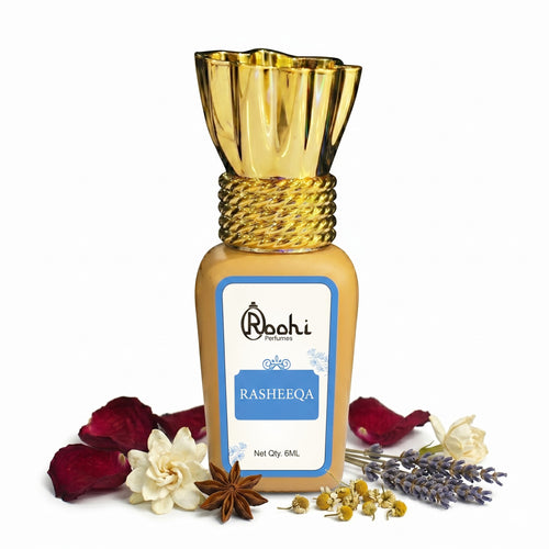Roohi Rasheeqa Signature Attar 6ML | Floral & Sweet Long Lasting Non-Alcoholic Perfume Oil | Pocket Roll-On Ittar