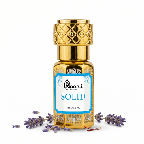 Roohi Solid Attar 3ML | Strong Woody & Musky Long Lasting Non-Alcoholic Perfume Oil for Men & Women | Mini Pocket Roll-On Ittar | Travel Size