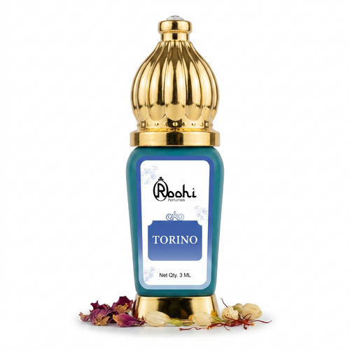 Roohi Torino Attar 3ML | Fresh Citrus & Woody Long Lasting Non-Alcoholic Perfume Oil for Men & Women | Mini Pocket Roll-On Ittar | Travel Size