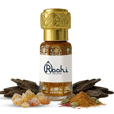 Roohi Attar Anfasic 6 ml Premium Long Lasting Attar for Men & Women | Alcohol-Free Concentrated Perfume Oil | Rich Oud, Honey & Resinous Notes | Pocket Roll-On Fragrance