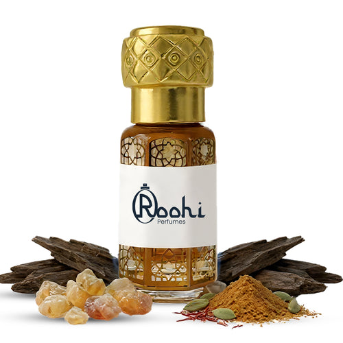 Roohi Attar Anfasic 6 ml Premium Long Lasting Attar for Men & Women | Alcohol-Free Concentrated Perfume Oil | Rich Oud, Honey & Resinous Notes | Pocket Roll-On Fragrance