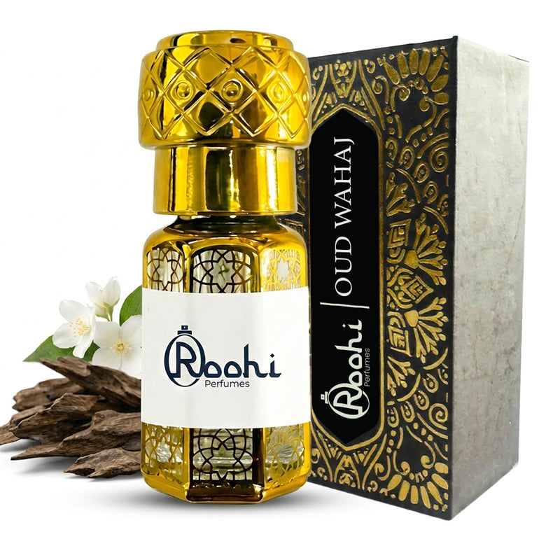 Roohi Oud Wahaj Attar 3ml | Long Lasting Oud Attar Perfume | Alcohol Free Arabic Ittar for Men & Women | Premium Fragrance Oil