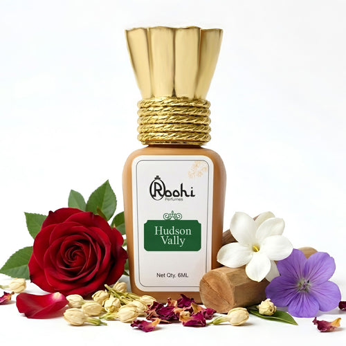Hudson Vally Attar Perfume Oil 6ML – Long Lasting Unisex Fragrance with Fresh Woody & Aromatic Notes – Alcohol Free Concentrated Perfume for Men & Women – Travel Friendly Pocket Size