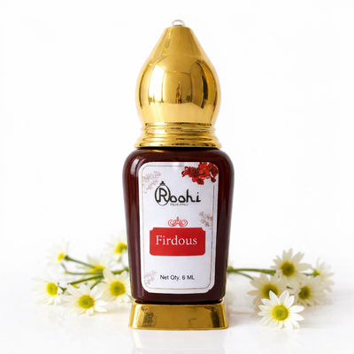 Roohi Firdous Attar Perfume Oil 6ML – Long Lasting Unisex Fresh Green & Floral Fragrance – Alcohol Free Arabic Ittar – Travel Friendly Pocket Perfume