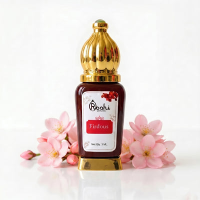 Roohi Firdous Attar Perfume Oil 3ML – Long Lasting Unisex Fresh Green & Floral Fragrance – Alcohol Free Arabic Ittar – Pocket Size Travel Friendly