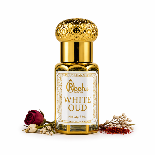 Roohi Pure Musk Attar 6ML | Soft White Musk Fragrance | Long Lasting Non-Alcoholic Attar Perfume Oil for Men & Women | Pocket Roll-On Ittar | Travel Size