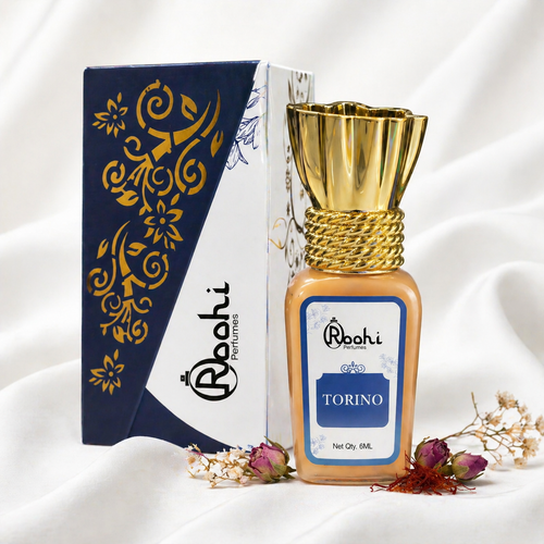 Roohi Torino Signature Attar 6ML | Fresh Citrus & Woody Long Lasting Non-Alcoholic Perfume Oil for Men & Women | Pocket Roll-On Ittar