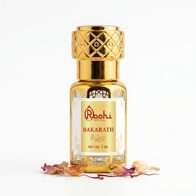 Roohi Bakarath Attar 3ML | Sweet Amber & Woody Fragrance | Long Lasting Non-Alcoholic Attar Perfume Oil for Men & Women | Mini Pocket Roll-On Ittar | Travel Size