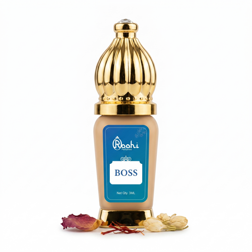 Roohi Boss Attar 3ML | Fresh Woody & Aromatic Fragrance | Long Lasting Non-Alcoholic Attar Perfume Oil for Men & Women | Mini Pocket Roll-On Ittar | Travel Size