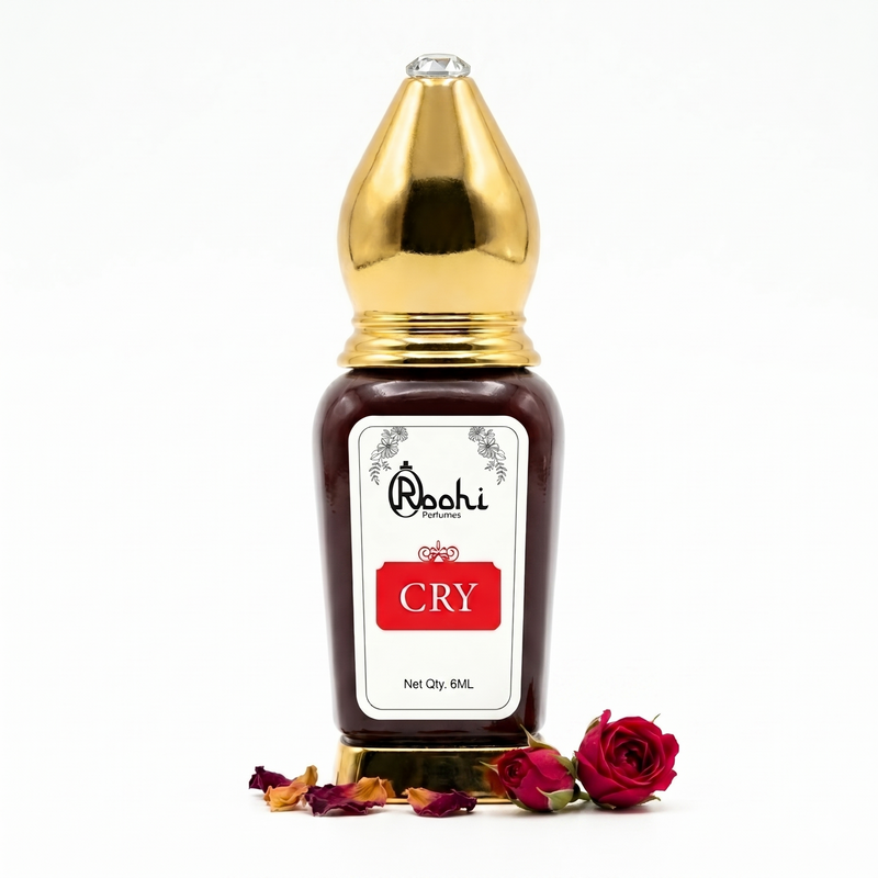 Roohi Cry Attar 6ML | Fresh Citrus & Woody Fragrance | Long Lasting Non-Alcoholic Attar Perfume Oil for Men & Women | Pocket Roll-On Ittar | Travel Size