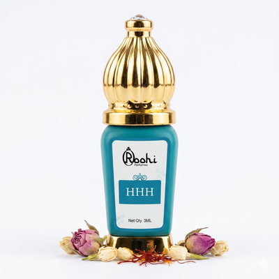 Roohi HHH Attar 3ML | Fresh Woody & Musky Fragrance | Long Lasting Non-Alcoholic Attar Perfume Oil for Men & Women | Mini Pocket Roll-On Ittar | Travel Size