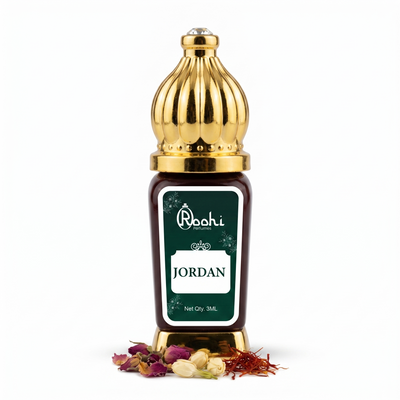Roohi Jordan Attar 3ML | Fresh Woody & Musky Fragrance | Long Lasting Non-Alcoholic Attar Perfume Oil for Men & Women | Mini Pocket Roll-On Ittar | Travel Size