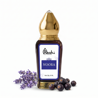 Best Attar for Men – Roohi Noora Premium Attar 6ML | Sweet Floral & Musky Long Lasting Non-Alcoholic Perfume Oil for Men & Women | Pocket Roll-On Ittar