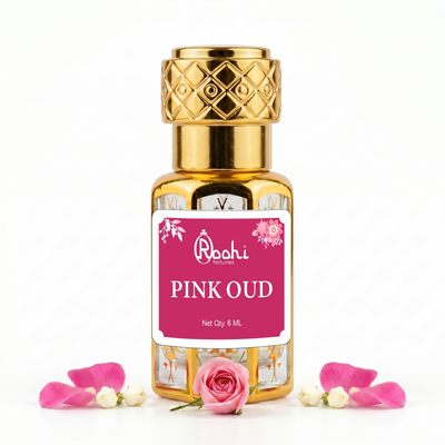 Best Attar for Men & Women – Roohi Pink Oud Signature Attar 6ML | Floral Oud & Sweet Long Lasting Non-Alcoholic Perfume Oil | Pocket Roll-On Ittar