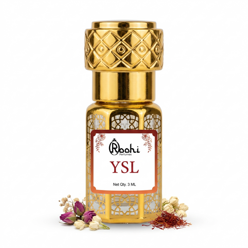 Roohi YSL Style Attar 3ML | Fresh Woody & Aromatic Long Lasting Non-Alcoholic Perfume Oil for Men & Women | Mini Pocket Roll-On Ittar | Travel Size