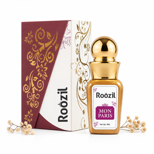 Roozil Mon Paris Attar 6ml | Long Lasting Attar Perfume for Women | Alcohol Free Floral Arabic Ittar | Premium Fragrance Oil