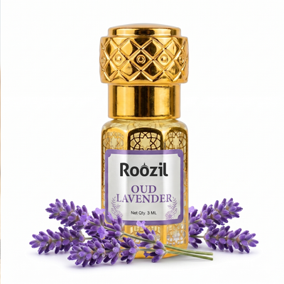 OUD LAVENDER Attar Perfume Oil 3ML – Long Lasting Arabic Attar | Alcohol-Free Roll-On Fragrance | Floral Woody Oriental Scent for Men & Women
