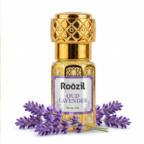 OUD LAVENDER Attar Perfume Oil 3ML – Long Lasting Arabic Attar | Alcohol-Free Roll-On Fragrance | Floral Woody Oriental Scent for Men & Women
