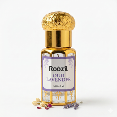 OUD LAVENDER Attar Perfume Oil 6ML – Long Lasting Arabic Attar | Alcohol-Free Roll-On Fragrance | Floral Woody Oriental Scent for Men & Women